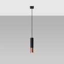Lampa wisząca LOOPEZ 1 czarny/miedź