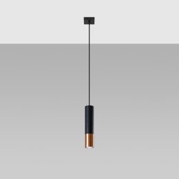 Lampa wisząca LOOPEZ 1 czarny/miedź