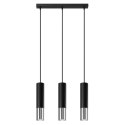 Lampa wisząca LOOPEZ 3L czarny/chrom
