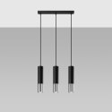 Lampa wisząca LOOPEZ 3L czarny/chrom