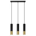 Lampa wisząca LOOPEZ 3L czarny/złoty