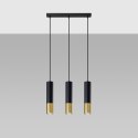 Lampa wisząca LOOPEZ 3L czarny/złoty