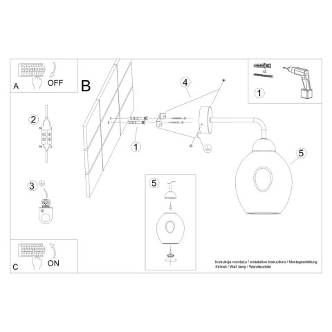 Kinkiet FILLAN 1 czarny