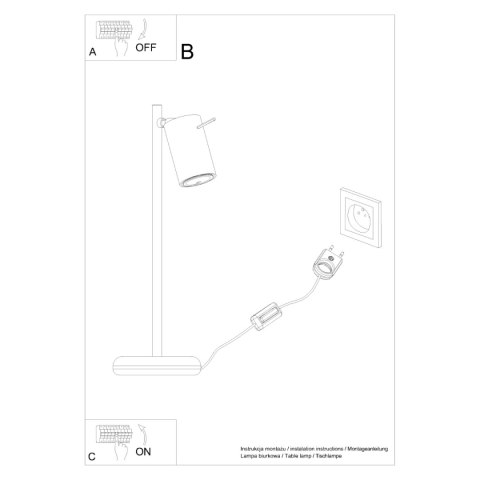 Lampa biurkowa RING czarna Lampa biurkowa RING czarna