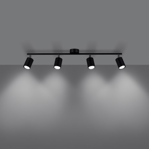 Plafon LEMMI 4L czarny