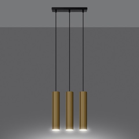 Lampa Wisząca LAGOS 3 złoty połysk