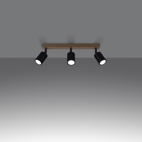 Plafon VERDO 3L czarny