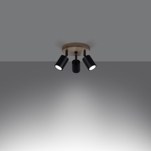 Plafon VERDO 3P czarny