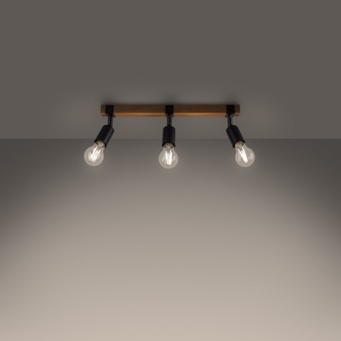 Plafon ZUCA 3 czarny