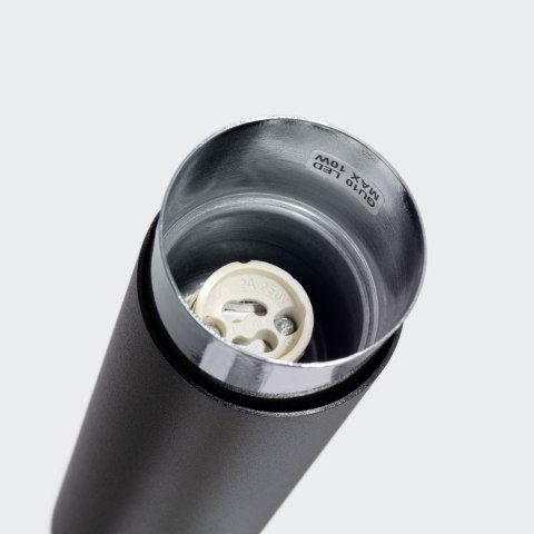 Plafon NERO 12,5 czarny/chrom