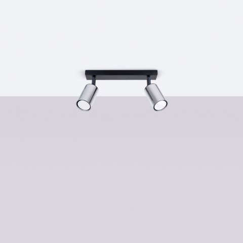 Plafon WINX 2 czarny/chrom