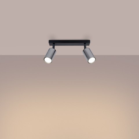 Plafon WINX 2 czarny/chrom