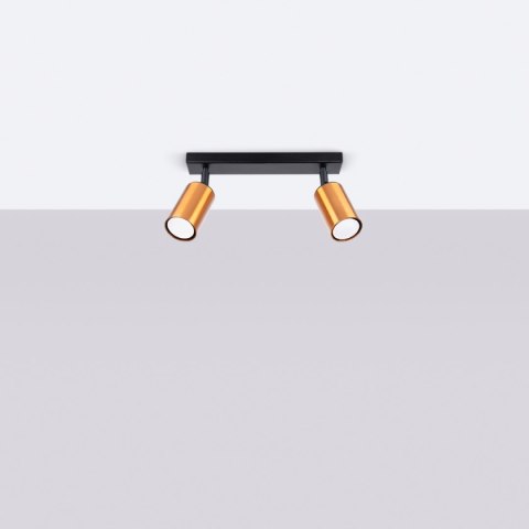 Plafon WINX 2 czarny/miedź