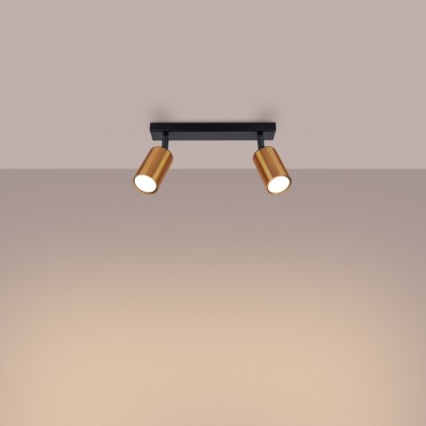 Plafon WINX 2 czarny/miedź