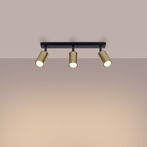 Plafon WINX 3 czarny/złoty