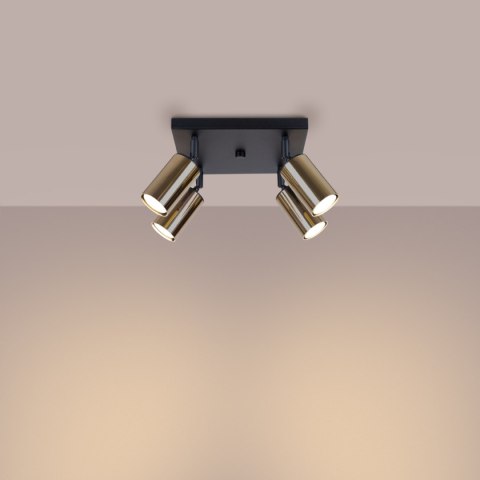 Plafon WINX 4 czarny/złoty