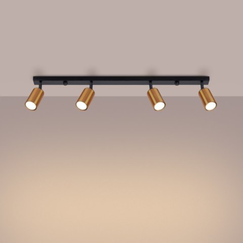 Plafon WINX 4L czarny/miedź