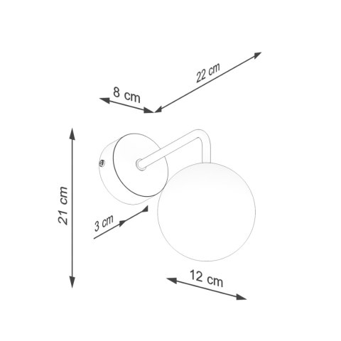 Kinkiet ASTRAL 1 biały Kinkiet ASTRAL 1 biały
