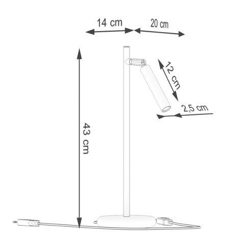Lampa biurkowa PASTELO złota Lampa biurkowa PASTELO złota