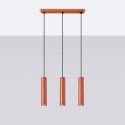 Lampa wisząca LAGOS 3L ochra czerwona