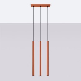 Lampa wisząca PASTELO 3 ochra czerwona