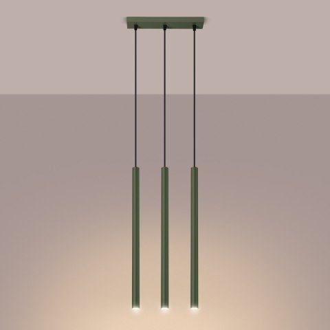 Lampa wisząca PASTELO 3 zielona oliwka