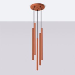 Lampa wisząca PASTELO 5P ochra czerwona
