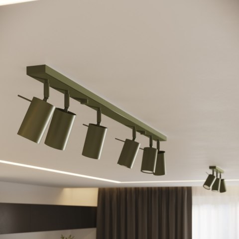 Plafon RING 3P zielony oliwkowy