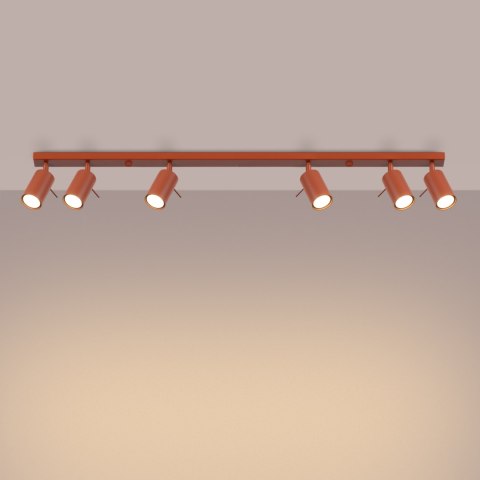 Plafon RING 6L ochra czerwona