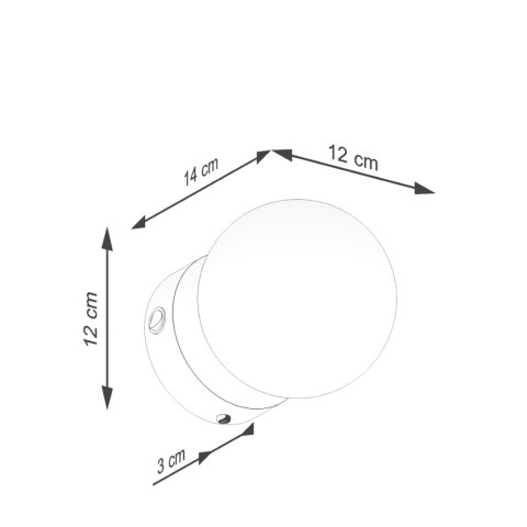 Kinkiet YOLI 1 czarny Kinkiet YOLI 1 czarny