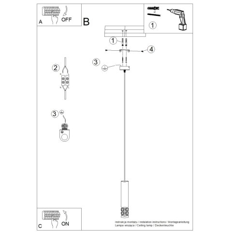 Lampa wisząca LIRO 1 biały