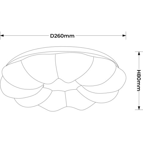 Plafon Ariva 26 cm biały LED 4000K