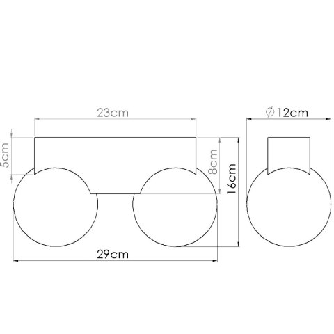 Plafon BULBO 2 naturalne drewno
