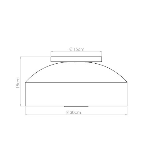 Plafon OMIQ ochra czerwona