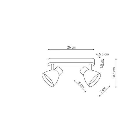 Dravo 2 spot biały 2xGU10