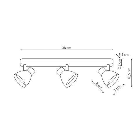 Dravo 3 spot czarny 3xGU10