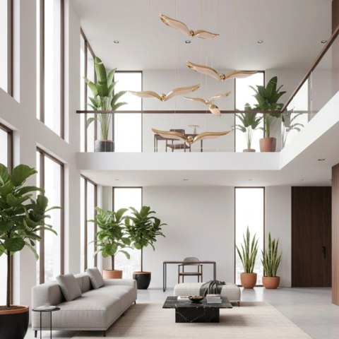 Lampa wisząca GUFO 1 LED różowe złoto 36 cm