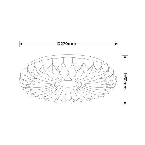 Plafon Zivora 26 cm biały LED 4000K