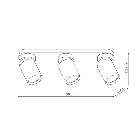 Pointa 3 spot biały 3xGU10