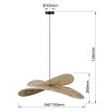 Rattanowa lampa wisząca Raya naturalna 1xE27