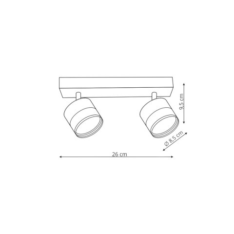Spot Kendal 2 transparetny / czarny GX53