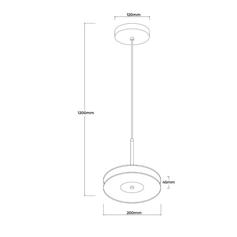 Wisząca lampa Casy dymna LED CCT