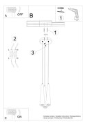 Lampa wisząca SULA 3P naturalne drewno