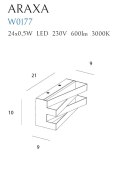 MAXLIGHT W0177 KINKIET ARAXA BIAŁY