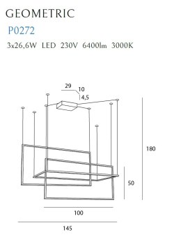 MAXLIGHT P0272 LAMPA WISZĄCA GEOMETRIC BIAŁA