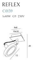 MAXLIGHT C0139 KINKIET/LAMPA SUFITOWA REFLEX BIAŁA, G9