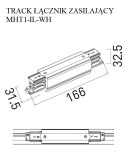 MAXLIGHT MHT1-IL-WH TRACK ŁĄCZNIK PROSTY ZASILAJĄCY BIAŁY