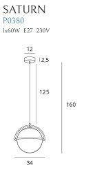 MAXLIGHT P0380 LAMPA WISZĄCA SATURN CHROM