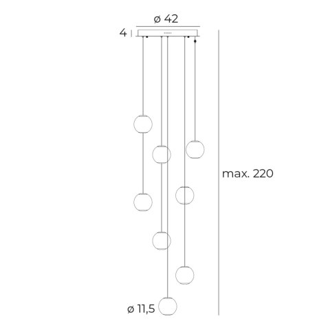 MAXLIGHT P0481 LAMPA WISZĄCA NOBILE VIII MAXLIGHT P0481 LAMPA WISZĄCA NOBILE VIII