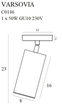 MAXLIGHT C0146 LAMPA SUFITOWA VARSOVIA